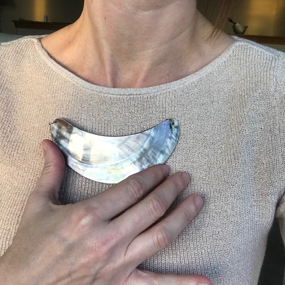 Abalone Shell Pendant With Loops - image 4